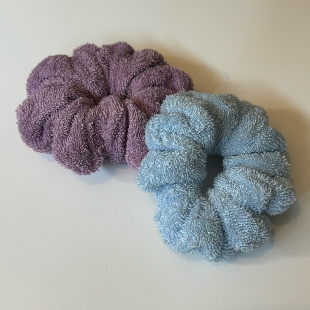 Terrycloth Hair Scrunchie Set
